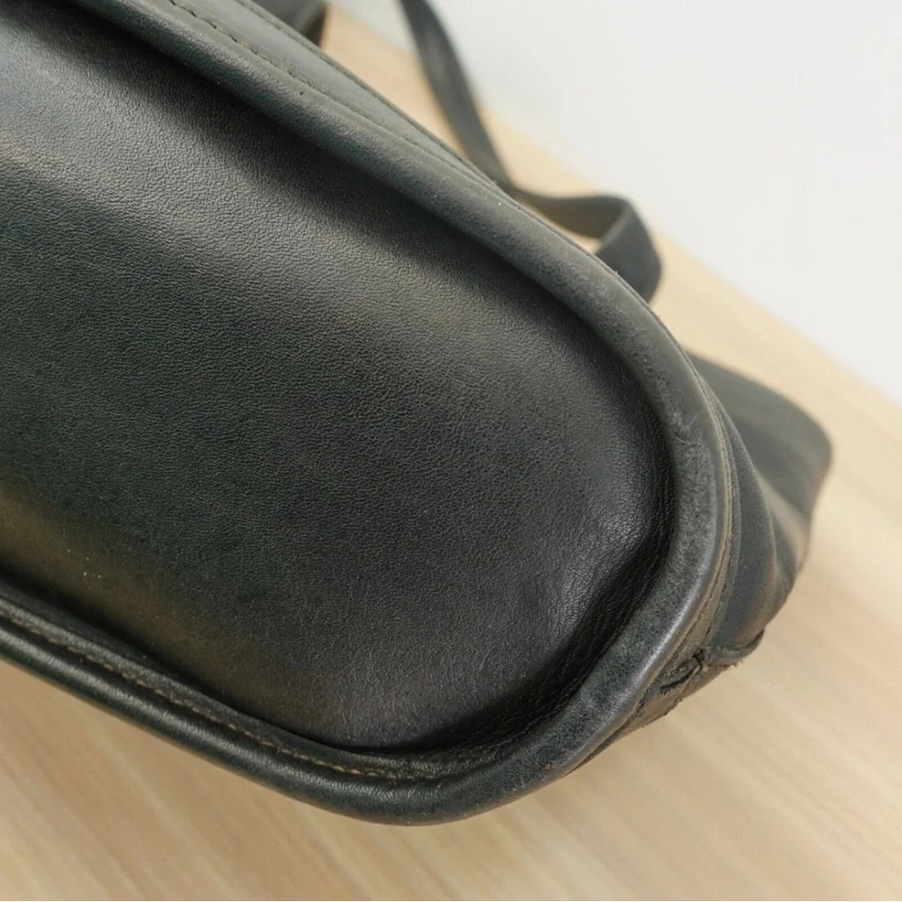 Coach Black Leather Tote Bag